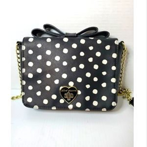 Betsey Johnson Black and White Polka Dot Crossbody/shoulder Bag NWOT❤